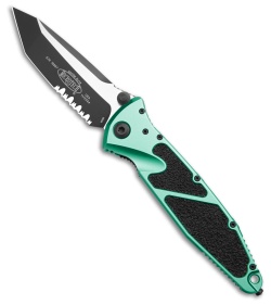 Microtech Socom Elite T/E Manual Knife Turquoise Al (4" Two-Tone Serr) 161-2TQ