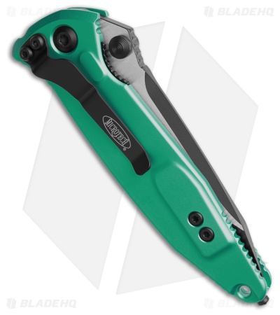 Microtech Socom Elite T/E Manual Knife Turquoise (4" Black Full Serr) 161-3TQ