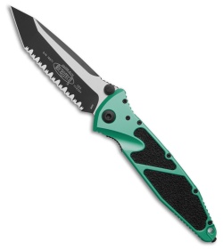 Microtech Socom Elite T/E Manual Knife Turquoise (4" Black Full Serr) 161-3TQ