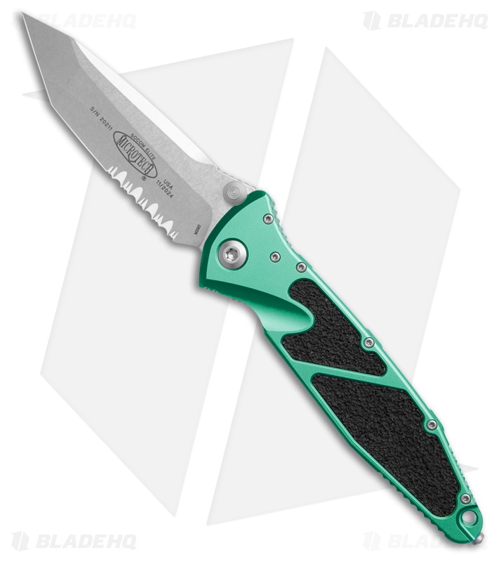 Microtech Socom Elite T/E Manual Knife Turquoise Al (4" SW Serr) 161-11TQ