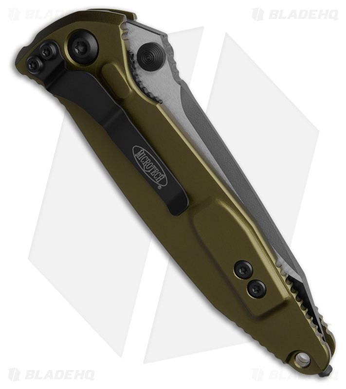 Microtech Socom Elite Tanto Manual Knife OD Green (4" Black Serr) 161-2OD