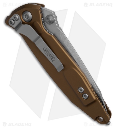 Microtech Socom Elite T/E Liner Lock Knife Tan Aluminum (4" SW Serr) 161-11TA