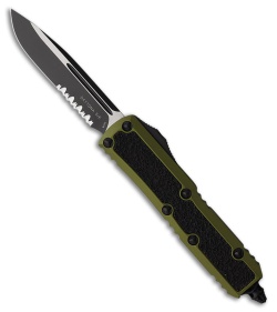 Microtech Daytona S/E OTF Automatic Knife OD Green Aluminum (3" Two-Tone Serr)