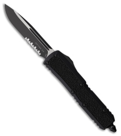 Microtech Daytona S/E OTF Automatic Knife Black Aluminum (3" Two-Tone Serr)