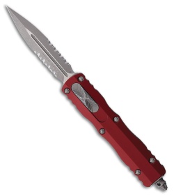 Microtech Dirac D/E OTF Automatic Knife Merlot Aluminum (2.9" Apocalptic Serr)