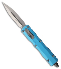 Microtech Dirac D/E OTF Automatic Knife Turquoise Aluminum (2.9" Satin)