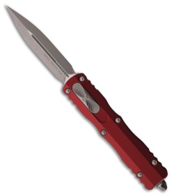 Microtech Dirac Delta D/E OTF Automatic Knife Merlot Red Aluminum (3.75" Apoc)