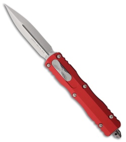Microtech Dirac D/E OTF Automatic Knife Red Aluminum (2.9" Stonewash)