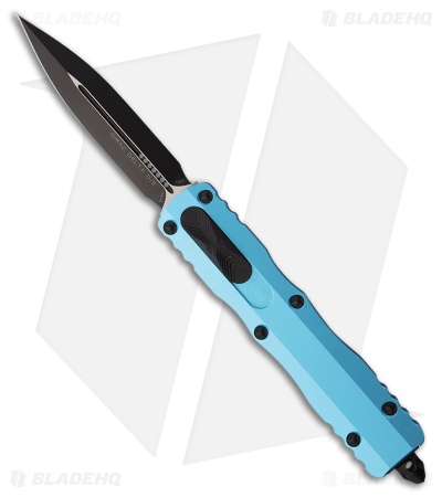 Microtech Dirac Delta D/E OTF Automatic Knife Turquoise Aluminum (3.75" Two-Tone