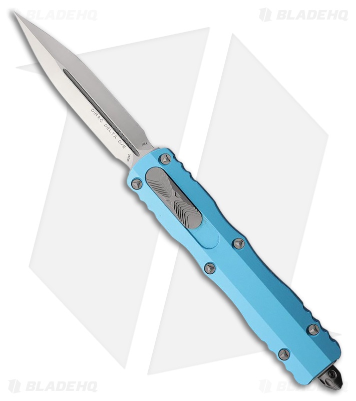 Microtech Dirac Delta D/E OTF Automatic Knife Turquoise Aluminum (3.75" Satin)