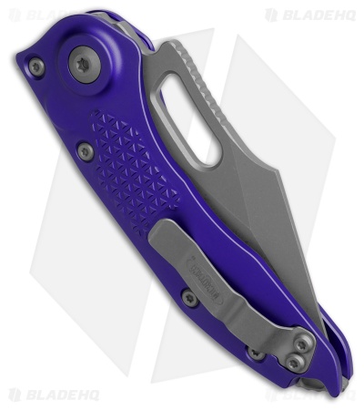 Microtech Stitch Automatic Knife Textured Purple Aluminum (3.75" Apocalyptic)