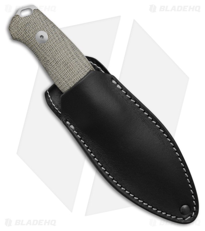 MKM Small Lov Fixed Blade Knife Green Canvas Micarta (3.13" Satin)
