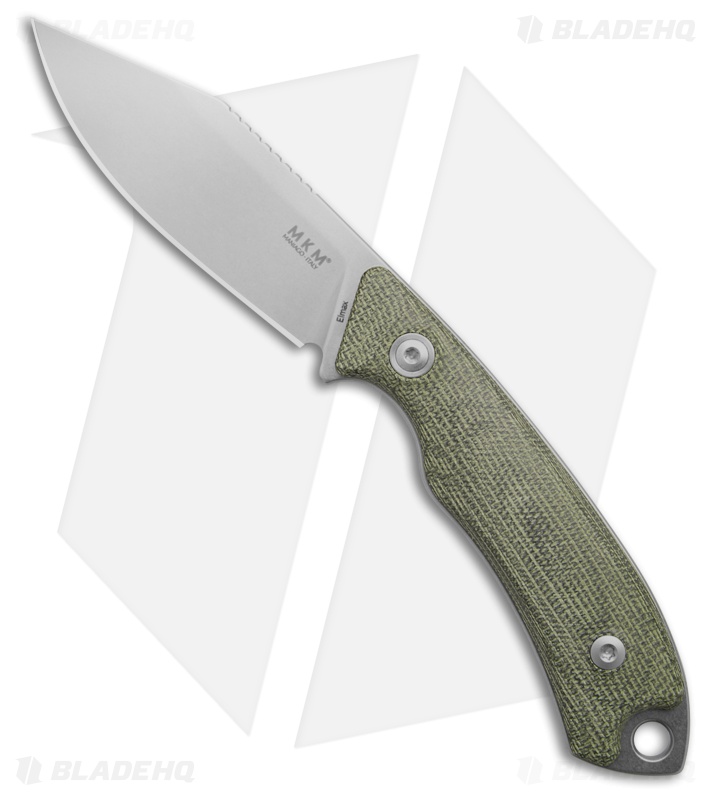MKM Pocket Tango 4 Green Canvas Micarta | Satin Elmax