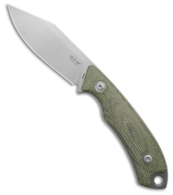 MKM Pocket Tango 4 Green Canvas Micarta | Satin Elmax
