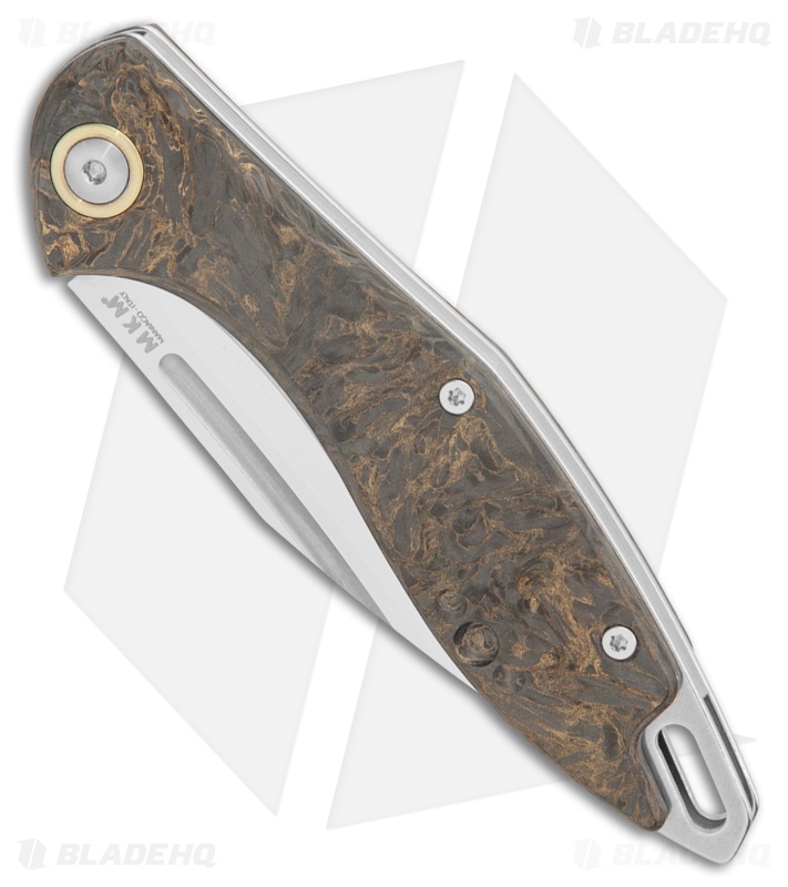 MKM Burnley Fara Slip Joint Folding Knife Dark Matter Gold CF (3" Satin)