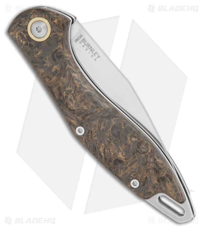 MKM Burnley Fara Slip Joint Folding Knife Dark Matter Gold CF (3" Satin)