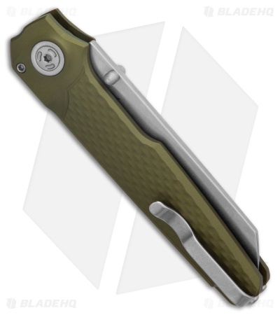 MKM Miura Button Lock Green Aluminum (2.72" Stonewash MagnaCut) *DISC*