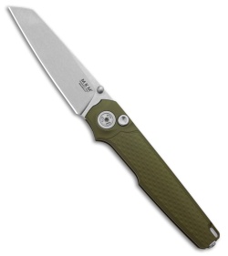 MKM Miura Button Lock Green Aluminum (2.72" Stonewash MagnaCut) *DISC*