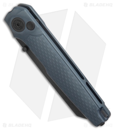 MKM Miura Button Lock Knife Gray Aluminum (2.72" Dark Stonewash MagnaCut)  
