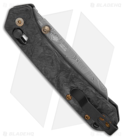 MKM Yipper LE Crossbar Lock Knife Carbon Fiber (2.8" Damascus) MK YP-D