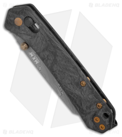 MKM Yipper LE Crossbar Lock Knife Carbon Fiber (2.8" Damascus) MK YP-D