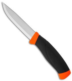 Morakniv Companion F with Black/Orange Handle (4" Satin)