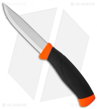 Morakniv Companion F with Black/Orange Handle (4" Satin)