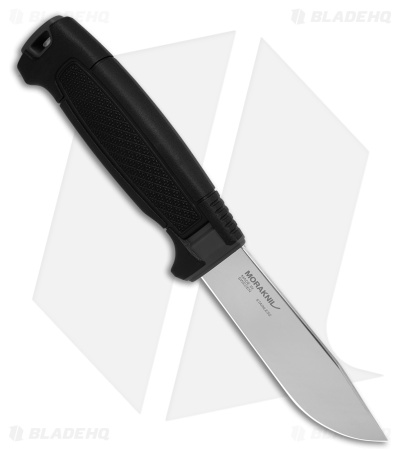 Morakniv Amberg Full Flat Hunting Fixed Blade Knife Black Rubber (4.12" Satin)
