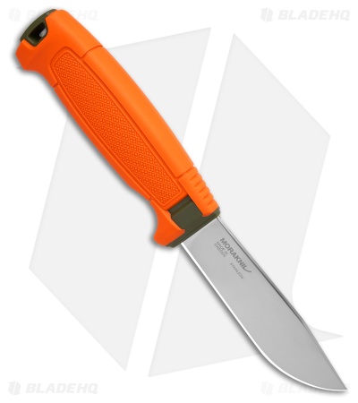 Morakniv Amberg Full Flat Hunting Fixed Blade Knife Orange Rubber (4.12" Satin)