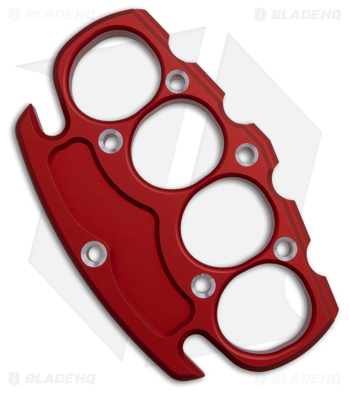 NCC Knives Grapnel Large Tread Knuckle - Red Aluminum