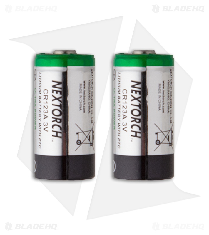 CR123A 3V NexTORCH Lithium Battery for Flashlights Two Pack (2)