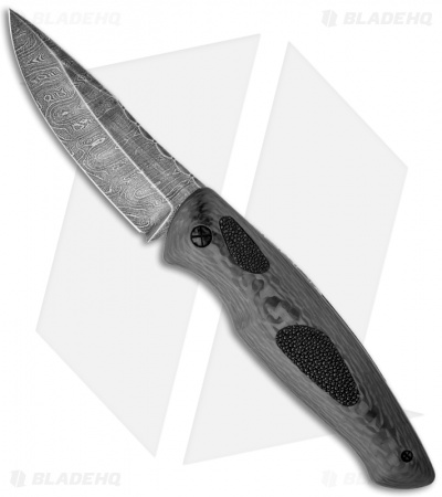 Olamic Cutlery Friction Folder Knife Carbon Fiber & Rayskin (3.5" Damascus)