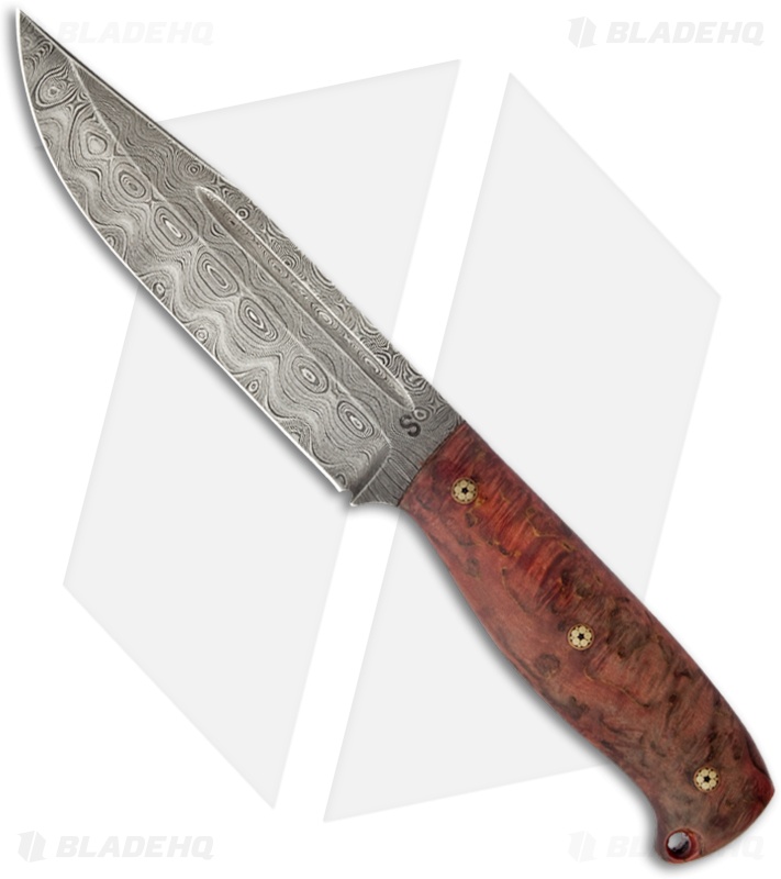 Olamic Cutlery Voykar Knife Box Elder Burl (5.75" Damascus) 0696