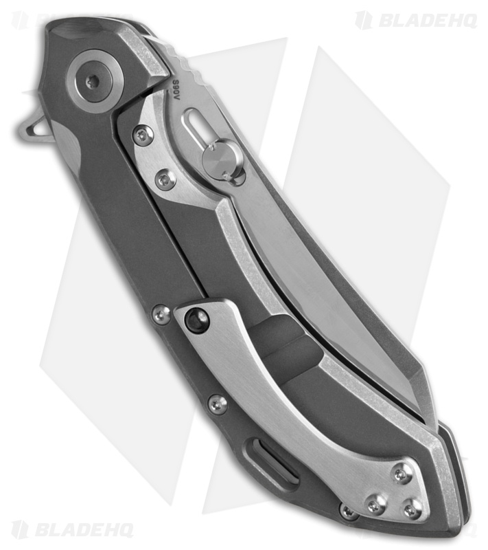Olamic Cutlery Wayfarer 247 Frame Lock Knife Stonewashed Titanium (3.5" Satin)