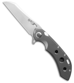 Olamic Cutlery Wayfarer 247 Frame Lock Knife Stonewashed Titanium (3.5" Satin)