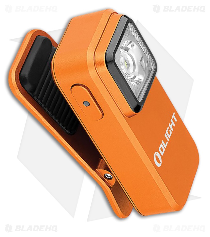 Olight Oclip White + Red LED Clip Light Orange Aluminum (300 Lumens)