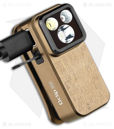 Olight Oclip Pro Clip Light Ancient Script Aluminum (500 Lumens)