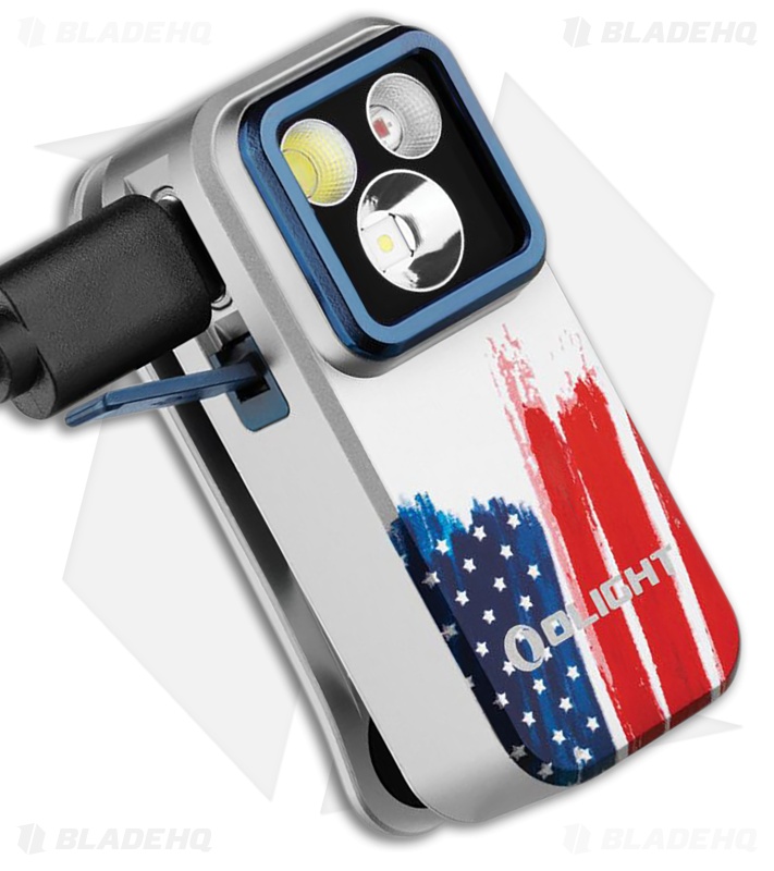 Olight Oclip Pro Clip Light Stars & Stripes Aluminum
