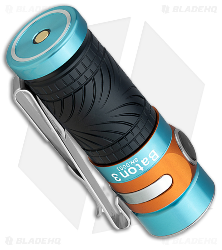Olight Baton 3 | Rechargeable Flashlight | Black + Blue | Blade HQ