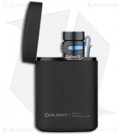 Olight Baton 3 Rechargeable Flashlight Black Blue Blade HQ