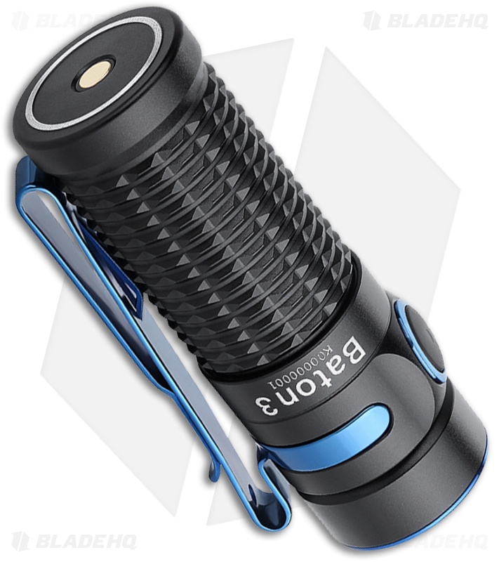 Olight Baton 3 | Rechargeable Flashlight | Black + Blue