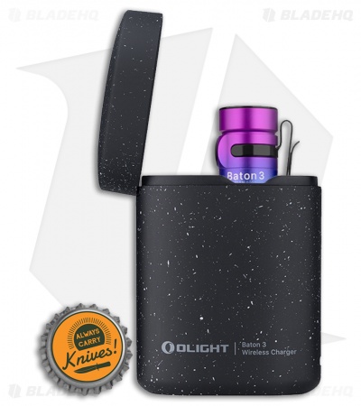 Olight Baton 3 Flashlight Purple Gradient (1200 Lumens) + Portable Charger