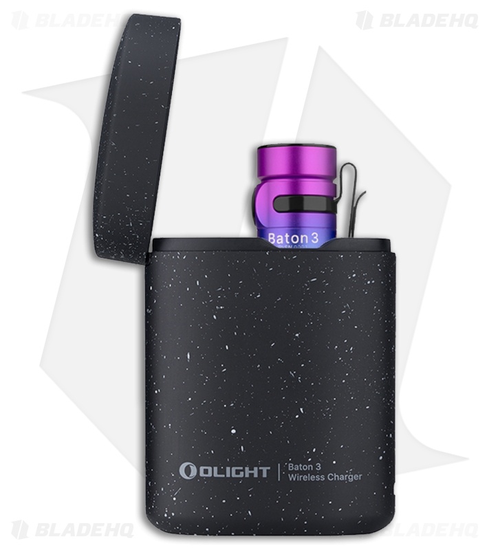 Olight Baton 3 Flashlight Purple Gradient (1200 Lumens) + Portable Charger