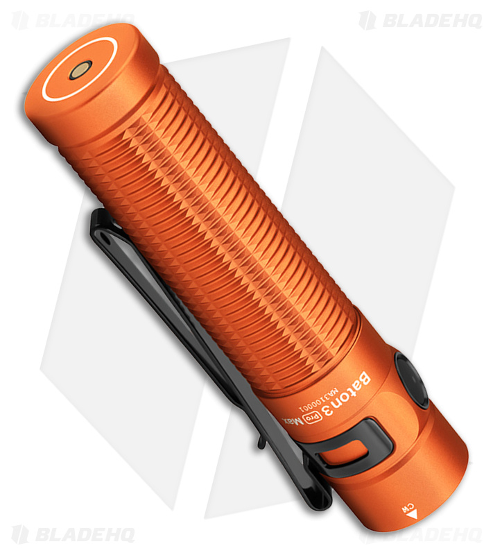 Olight Baton 3 Pro Max Flashlight Orange Al (2500) - Blade HQ