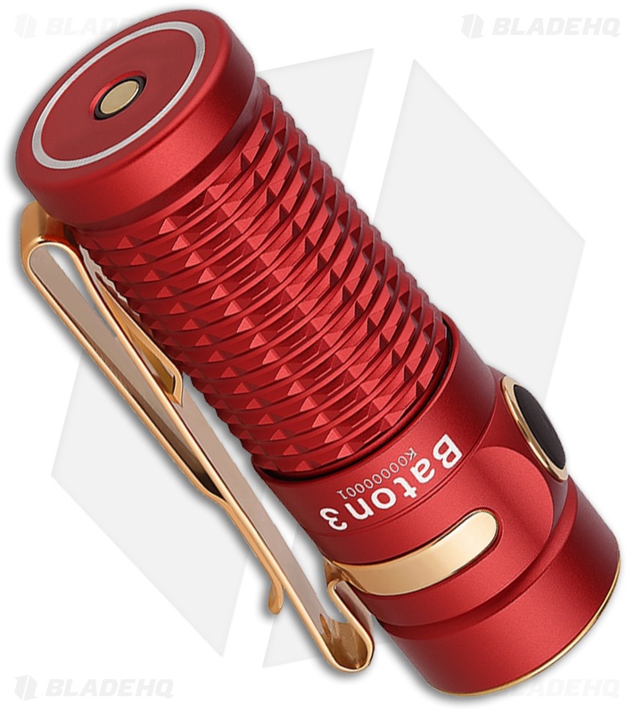Olight Baton 3 Rechargeable Flashlight Red (1200 Lumens)