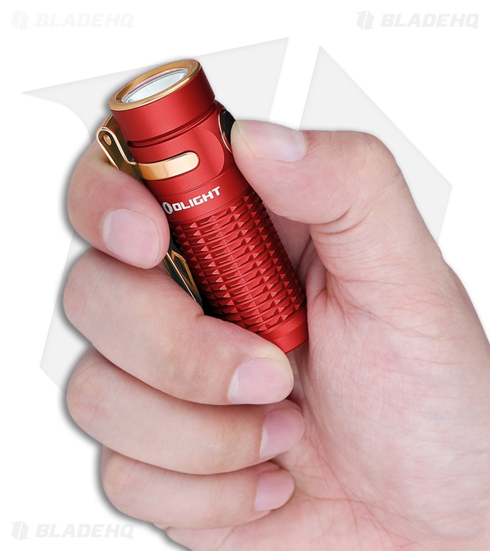 Olight Baton 3 | Rechargeable Flashlight | Red + Bronze | Blade HQ