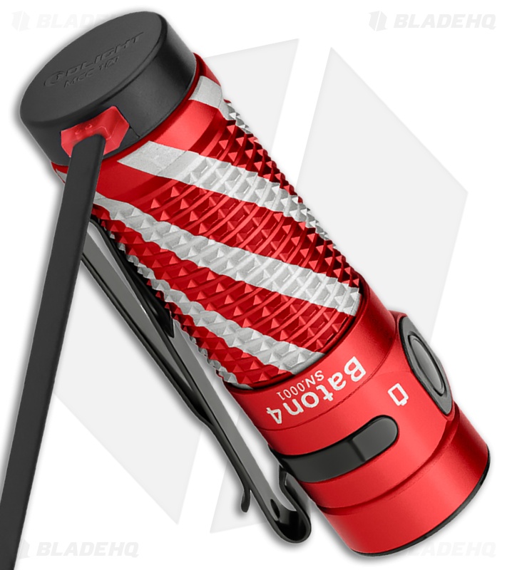 Olight Baton 4 Limited Edition Flashlight Candy Cane