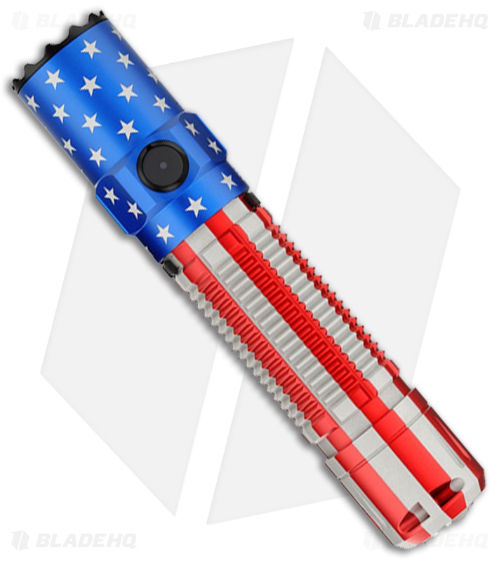 Olight M2R Pro Warrior Tactical Flashlight American Flag (1800