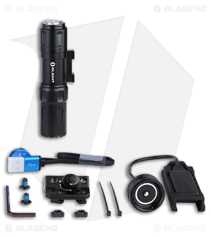 OLIGHT Odin Mini Tactical Flashlight - 1250 Lumen, M-LOK & Picatinny Rail Mount, Black