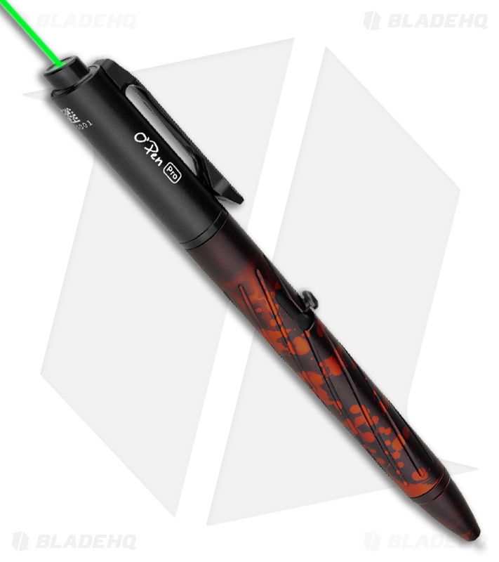 Olight O'Pen Pro Flashlight w/ Green Laser Pointer Pen Ember Red (120 Lumens)